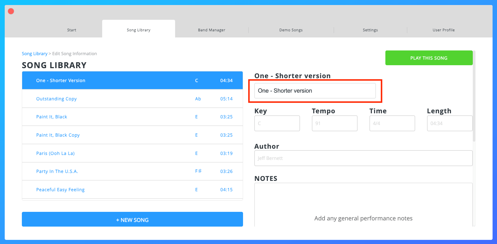 After Renaming a Duplicated Song After Renaming a Duplicated Song
