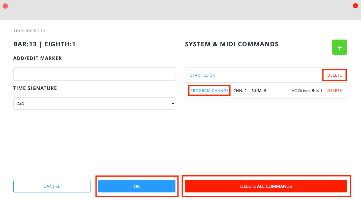End of Timeline Command Building Process End of Timeline Command Building Process