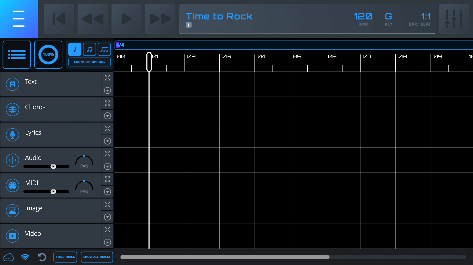 Main interface - Time To Rock Main interface - Time To Rock