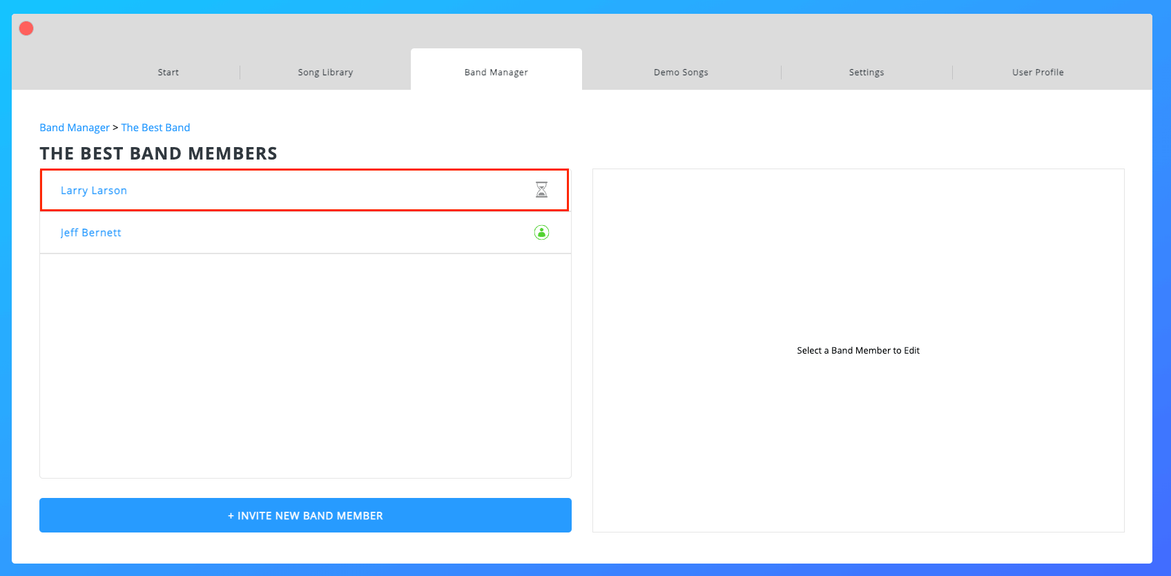 Newly Invited Band Member Newly Invited Band Member