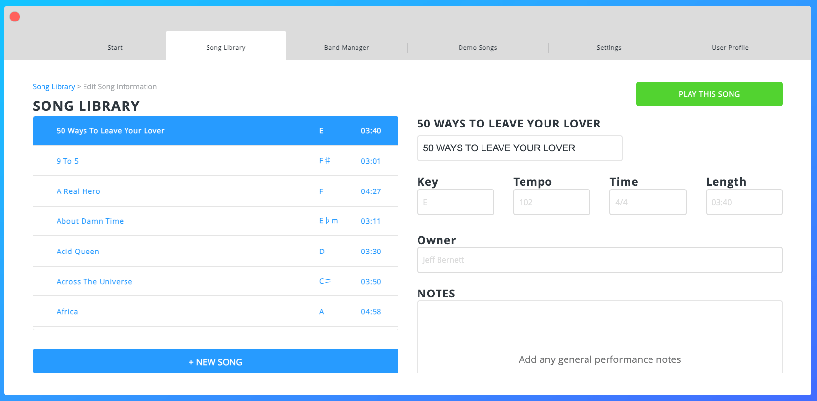 Song Summary Screen Song Summary Screen