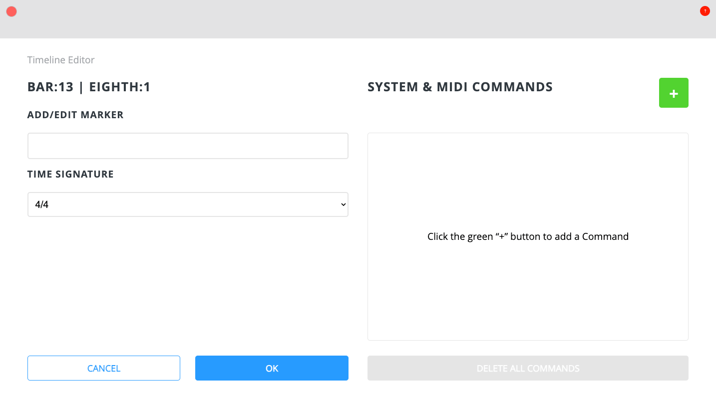 Timeline Editor Dialog Timeline Editor Dialog