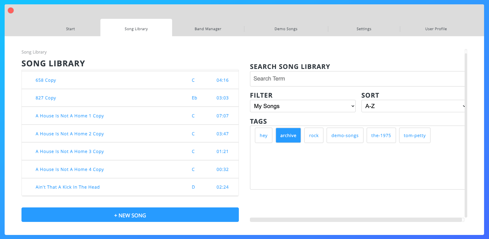 Unarchiving a Song - Step 1 Unarchiving a Song - Step 1
