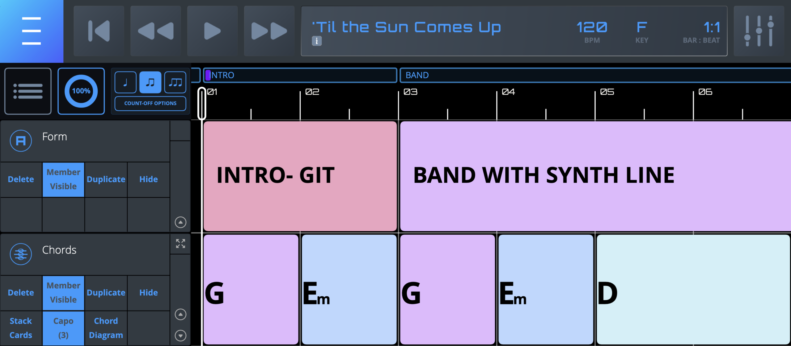 Capo Mode- 2 Chords with capo applied